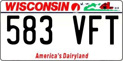 WI license plate 583VFT