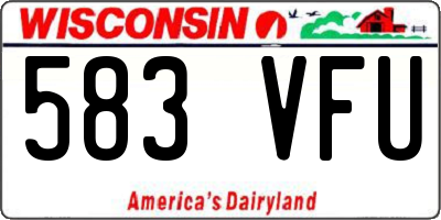 WI license plate 583VFU