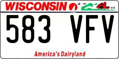 WI license plate 583VFV