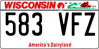 WI license plate 583VFZ