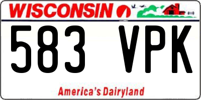 WI license plate 583VPK