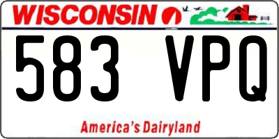 WI license plate 583VPQ