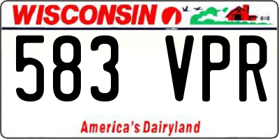 WI license plate 583VPR