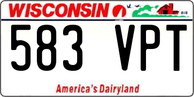 WI license plate 583VPT