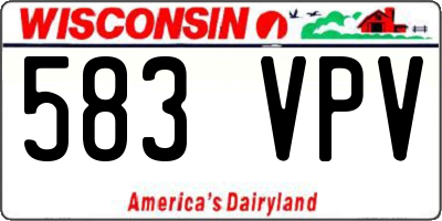 WI license plate 583VPV