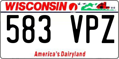 WI license plate 583VPZ