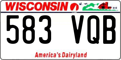 WI license plate 583VQB
