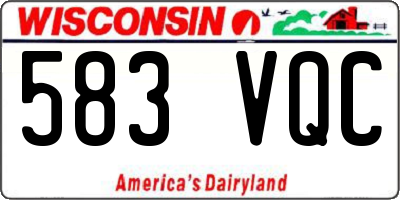 WI license plate 583VQC