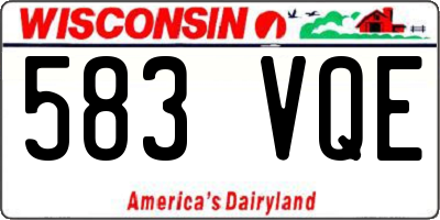 WI license plate 583VQE