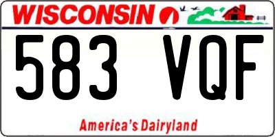WI license plate 583VQF