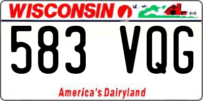 WI license plate 583VQG
