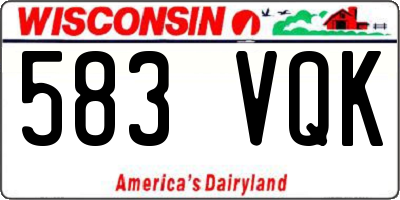 WI license plate 583VQK