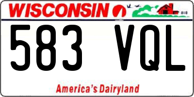 WI license plate 583VQL
