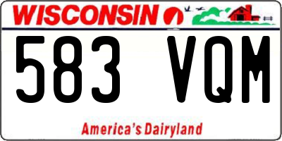 WI license plate 583VQM