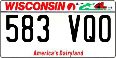 WI license plate 583VQO