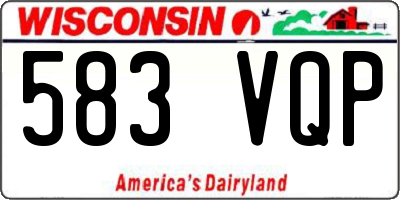 WI license plate 583VQP