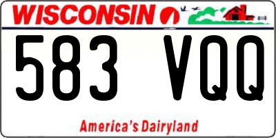 WI license plate 583VQQ