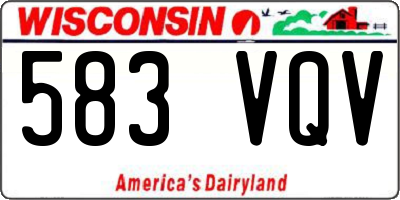 WI license plate 583VQV