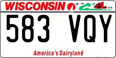 WI license plate 583VQY