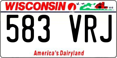 WI license plate 583VRJ