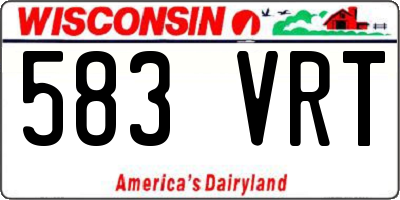 WI license plate 583VRT