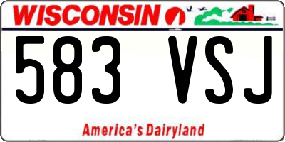 WI license plate 583VSJ