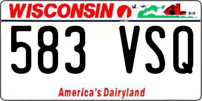 WI license plate 583VSQ