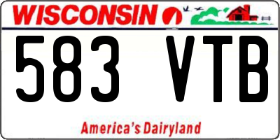 WI license plate 583VTB