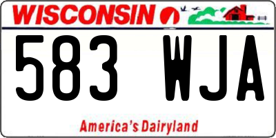 WI license plate 583WJA