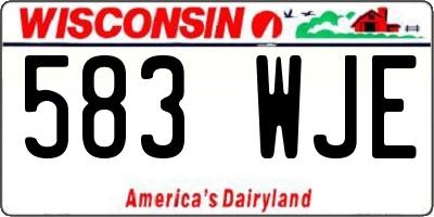 WI license plate 583WJE