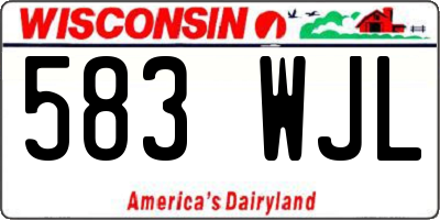 WI license plate 583WJL