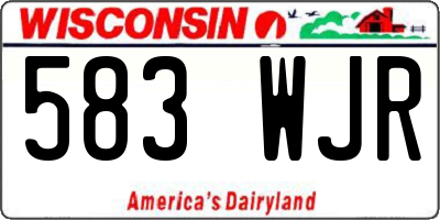 WI license plate 583WJR