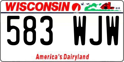 WI license plate 583WJW