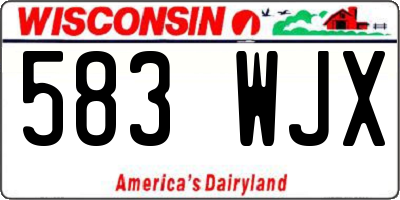 WI license plate 583WJX