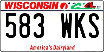 WI license plate 583WKS