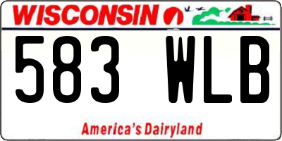 WI license plate 583WLB