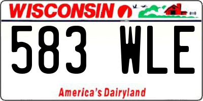 WI license plate 583WLE
