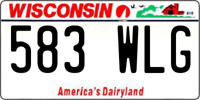 WI license plate 583WLG