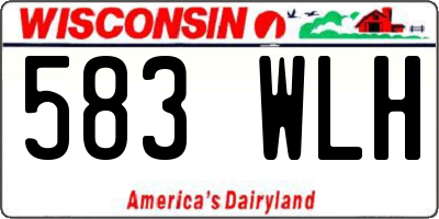 WI license plate 583WLH