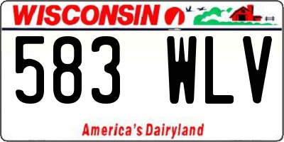 WI license plate 583WLV