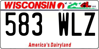 WI license plate 583WLZ