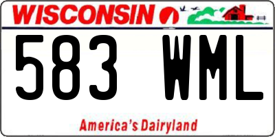WI license plate 583WML