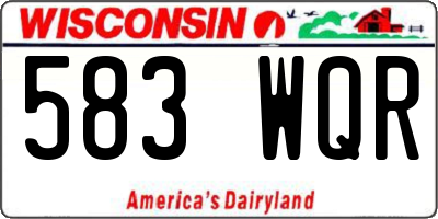 WI license plate 583WQR