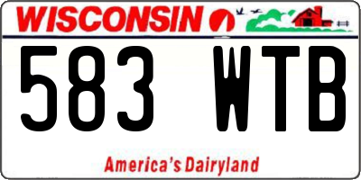 WI license plate 583WTB