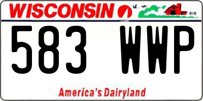 WI license plate 583WWP