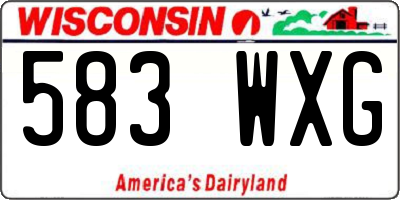 WI license plate 583WXG