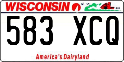 WI license plate 583XCQ