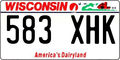 WI license plate 583XHK
