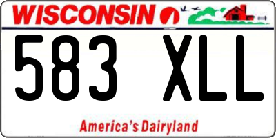 WI license plate 583XLL