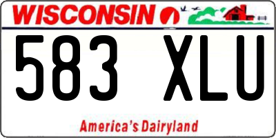 WI license plate 583XLU